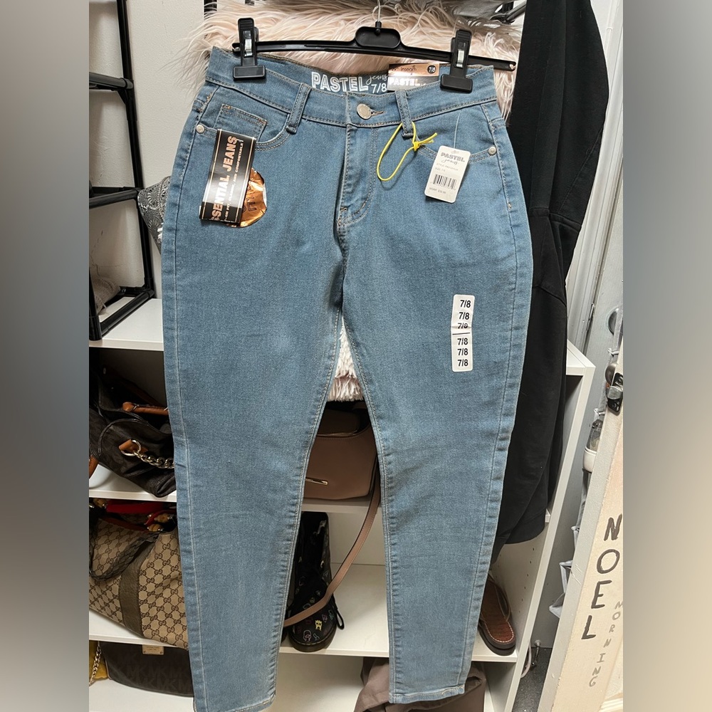 Pastel light wash jeans